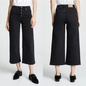 Madewell Wide Leg Crop in Lunar Wash